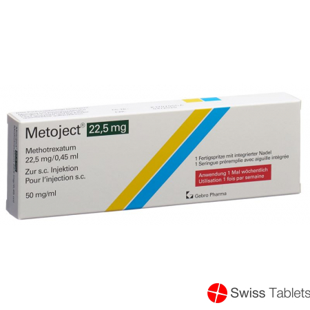 Metoject Injektionslösung 22.5mg/0.45ml Fertigspritze 0.45ml buy online