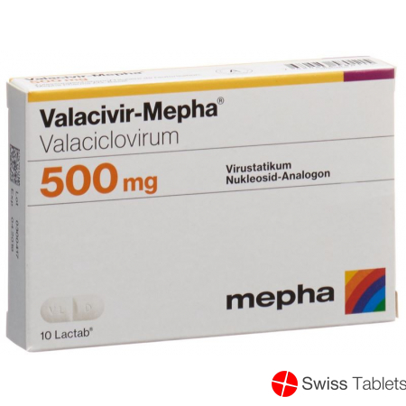 Valacivir Mepha Lactabs 500mg 10 Stück buy online