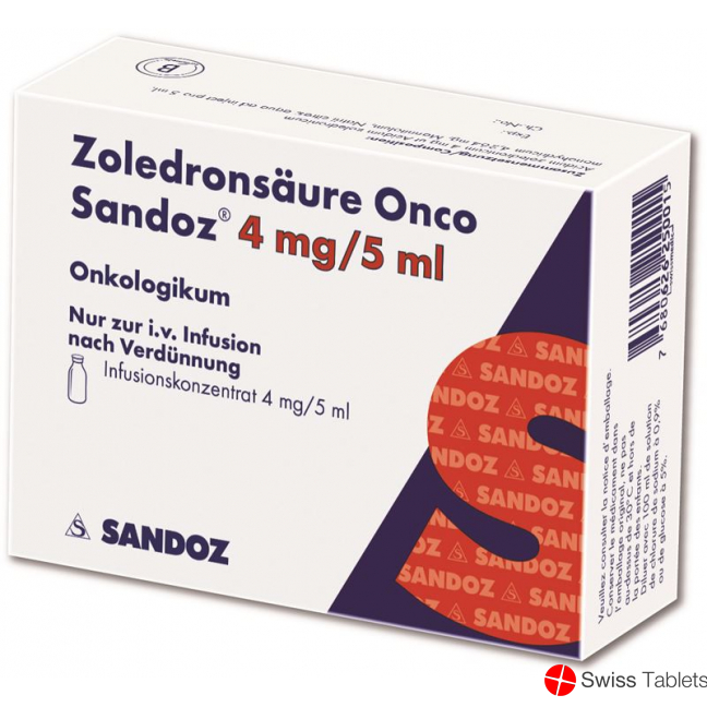 Zoledronsäure Onco Sandoz 4mg/5ml Durchstechflasche 5ml buy online