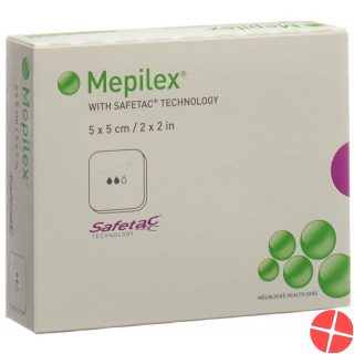 Mepilex Schaumverband Safetac 5x5cm Silikon 5 Stück