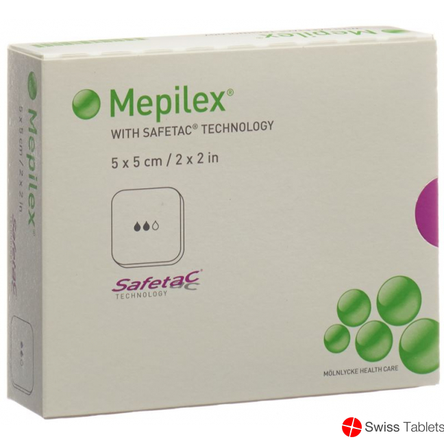Mepilex Schaumverband Safetac 5x5cm Silikon 5 Stück buy online