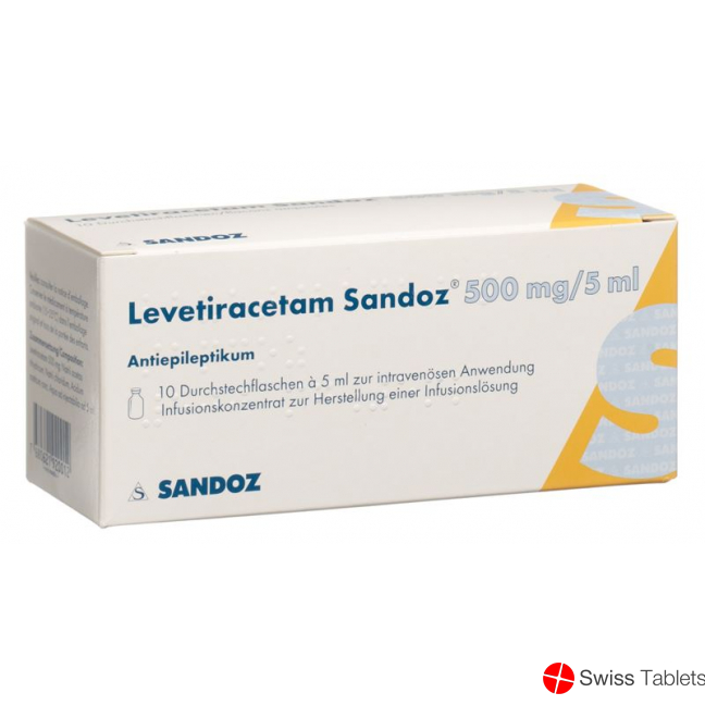 Levetiracetam Sandoz 500mg/5ml i.v. 10 Vial 5ml buy online