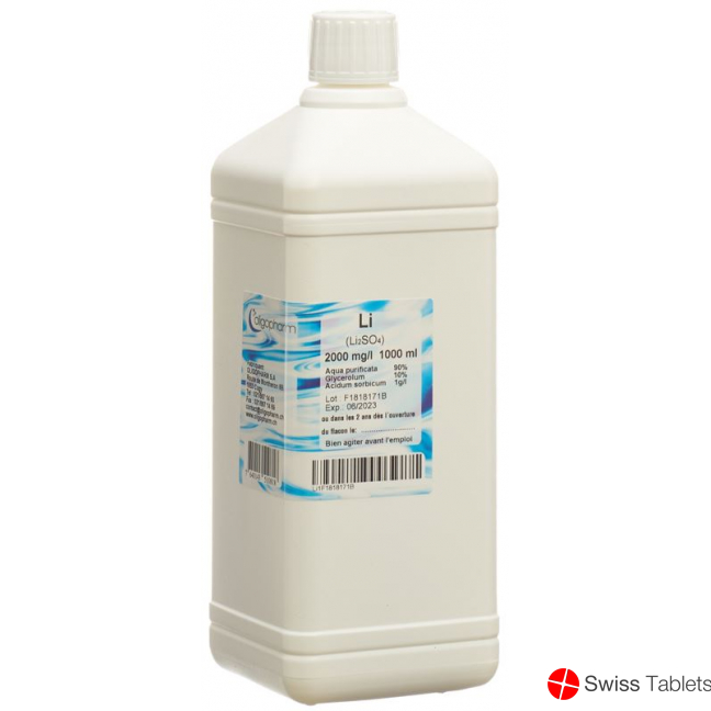 Oligopharm Lithium Lösung 2000mg/l 1000ml buy online