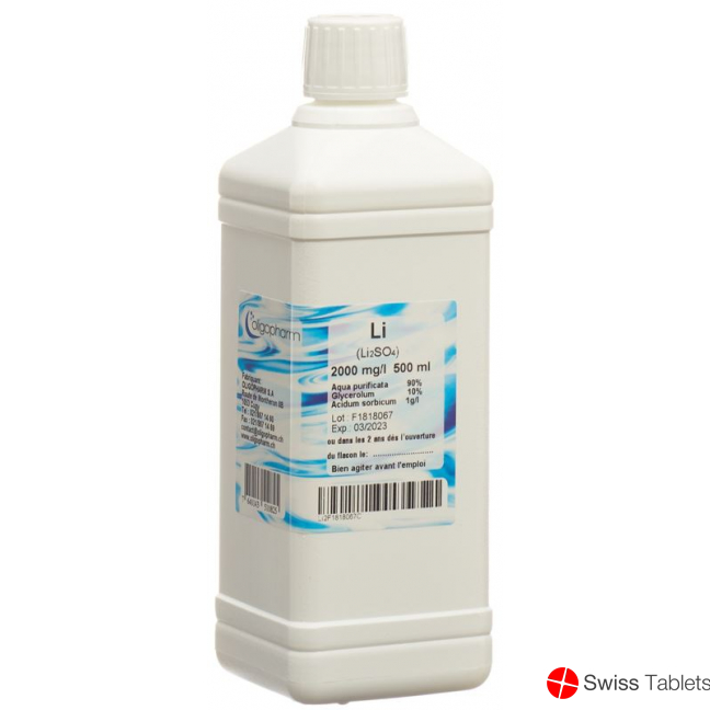 Oligopharm Lithium Lösung 2000mg/l 500ml buy online