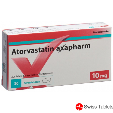 Atorvastatin Axapharm Filmtabletten 10mg 30 Stück buy online