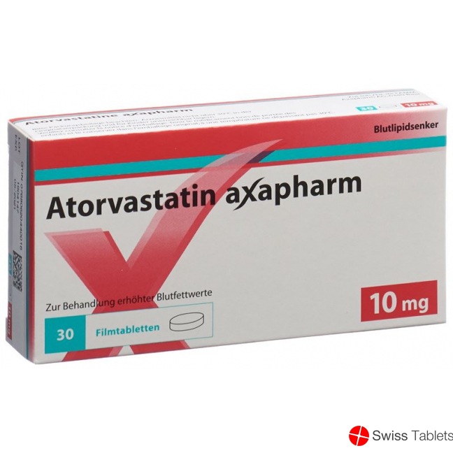 Atorvastatin Axapharm Filmtabletten 10mg 30 Stück buy online