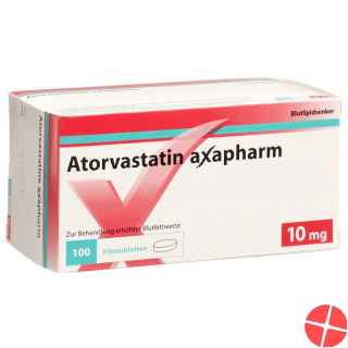 Atorvastatin Axapharm Filmtabletten 10mg 100 Stück Atorvastatin Axapharm Filmtabletten 10mg 100 Stück