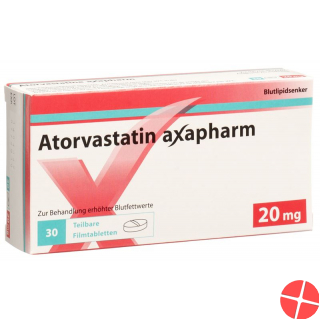 Atorvastatin Axapharm Filmtabletten 20mg 30 Stück Atorvastatin Axapharm Filmtabletten 20mg 30 Stück