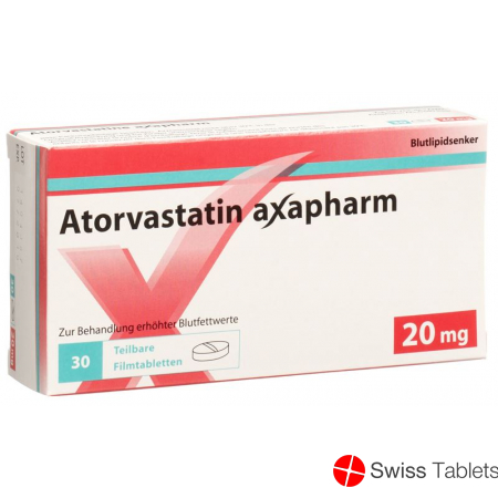 Atorvastatin Axapharm Filmtabletten 20mg 30 Stück buy online