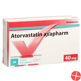 Atorvastatin Axapharm Filmtabletten 40mg 30 Stück Atorvastatin Axapharm Filmtabletten 40mg 30 Stück