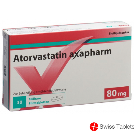 Atorvastatin Axapharm Filmtabletten 80mg 30 Stück buy online