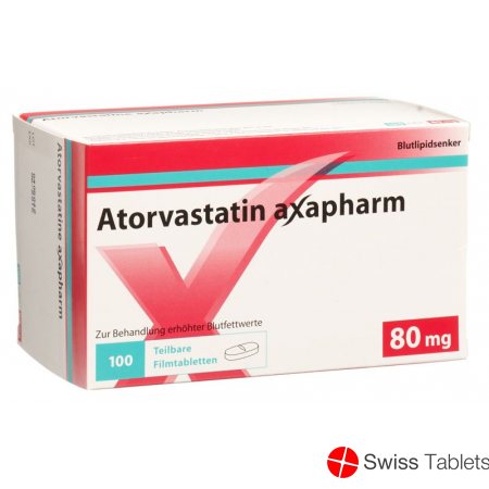 Atorvastatin Axapharm Filmtabletten 80mg 100 Stück buy online