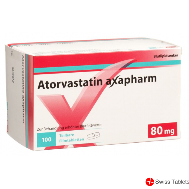 Atorvastatin Axapharm Filmtabletten 80mg 100 Stück buy online