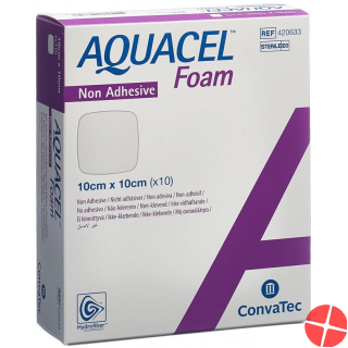 Aquacel Foam 10x10cm Non-Adhesive 10 Stück