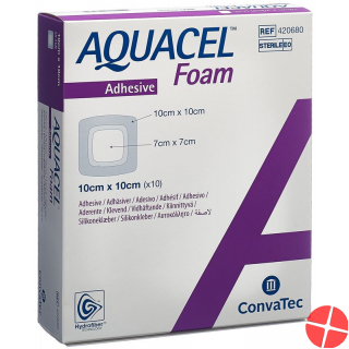Aquacel Foam 10x10cm Adhesive 10 Stück