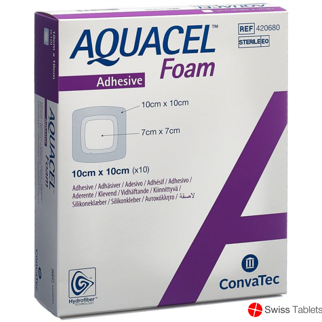 Aquacel Foam 10x10cm Adhesive 10 Stück buy online