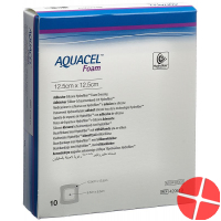 Aquacel Foam 12.5x12.5cm Adhesive 10 Stück