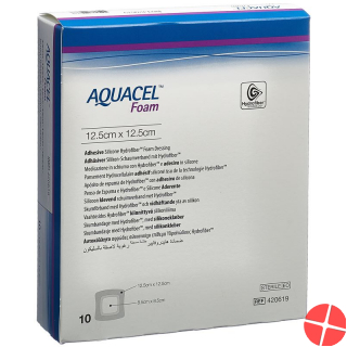 Aquacel Foam 12.5x12.5cm Adhesive 10 Stück