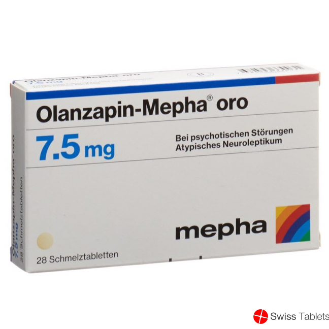 Olanzapin Mepha Oro Schmelztabletten 7.5mg 28 Stück buy online