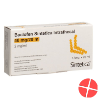 Baclofen Sint Intrathecal 40mg/20ml Ampullen 20ml