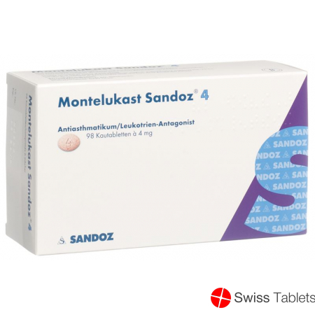 Montelukast Sandoz Kautabletten 4mg 98 Stück buy online