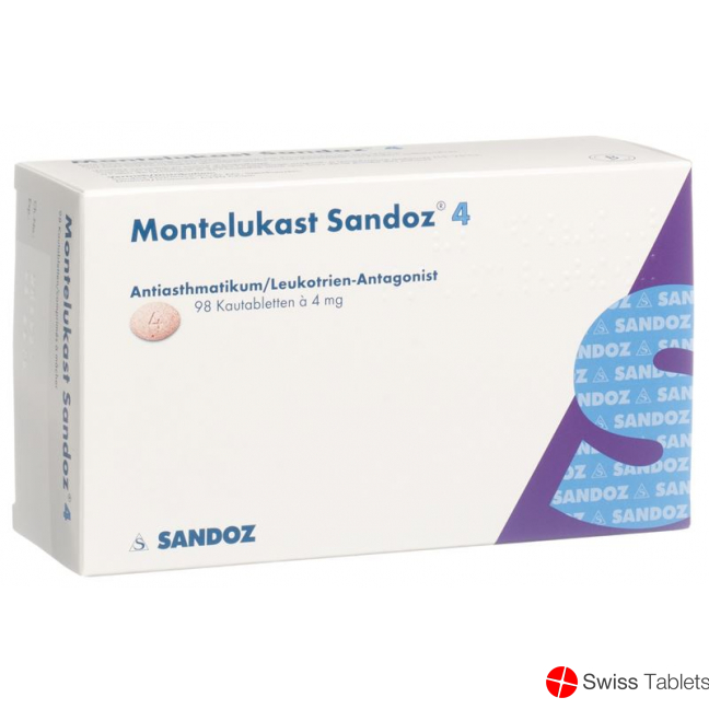 Montelukast Sandoz Kautabletten 4mg 98 Stück buy online