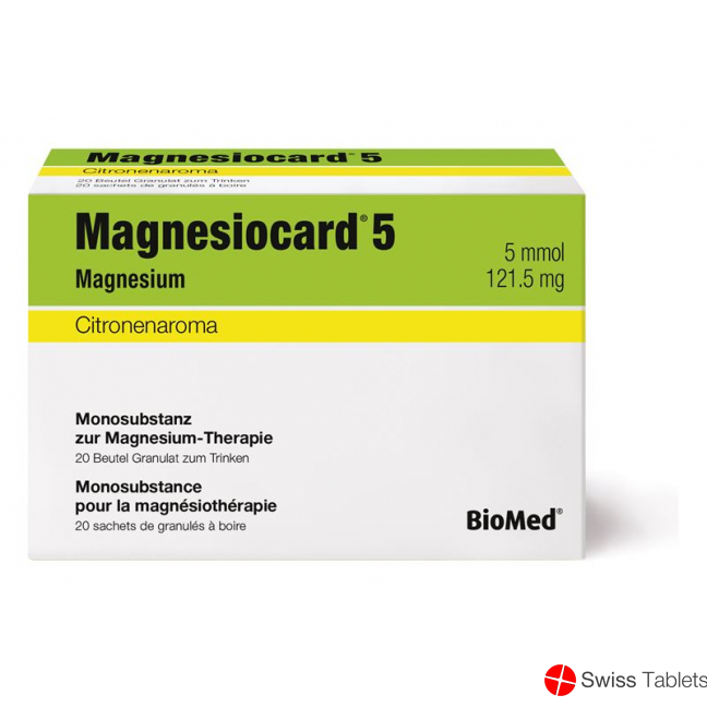 Magnesiocard Granulat 5 Mmol Citron Neu Beutel 20 Stück buy online