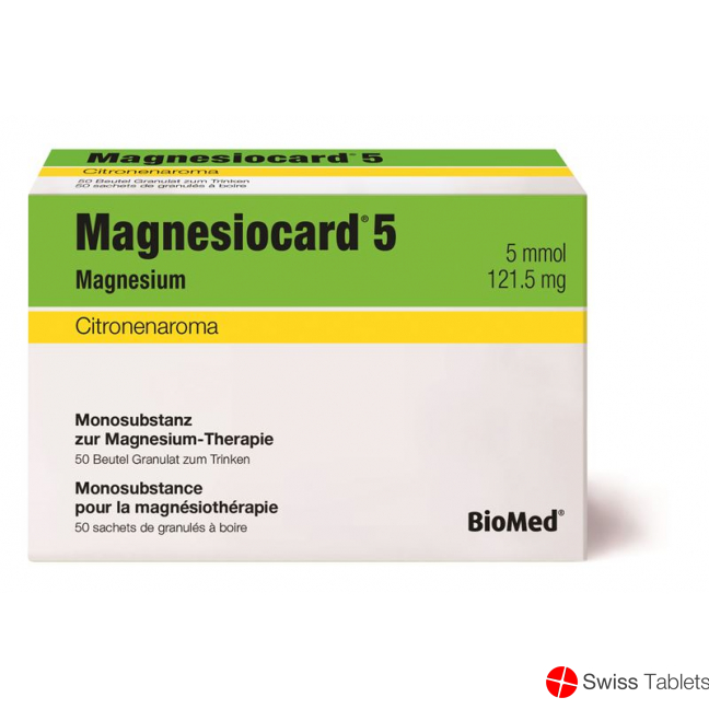 Magnesiocard Granulat 5 Mmol Citron Neu Beutel 50 Stück buy online