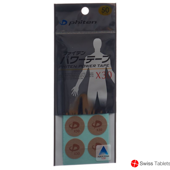Phiten Aqua Titan Power Tape X30 rund 50 Stück buy online