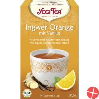 Yogi Tee Ingwer Orange Vanille Beutel 17 Stück