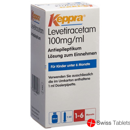 Keppra Lösung 100mg/ml Dosierpipette 1ml 150 Ml buy online