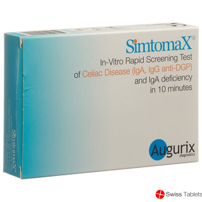 Simtomax GlutenCHECK rapid celiac disease test with accessories