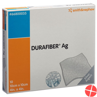 Durafiber Ag Wundauflage 10x10cm Steril 10 Stück