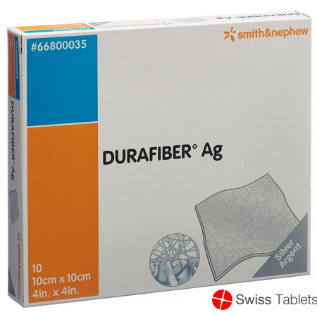 Durafiber Ag Wundauflage 10x10cm Steril 10 Stück buy online