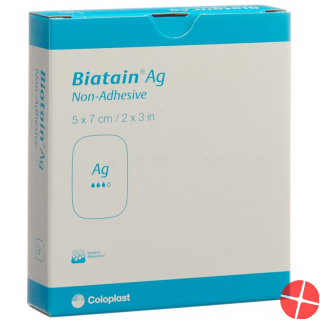 Biatain Ag Non-Adhesive Schaumverband 5x7cm 5 Stück