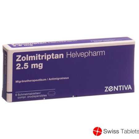 Zolmitriptan Helvepharm Schmelztabletten 2.5mg 6 Stück buy online