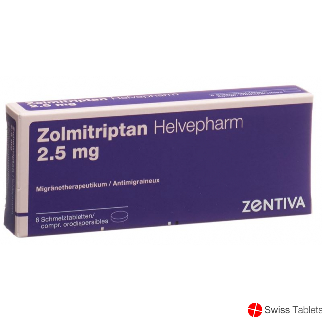 Zolmitriptan Helvepharm Schmelztabletten 2.5mg 6 Stück buy online