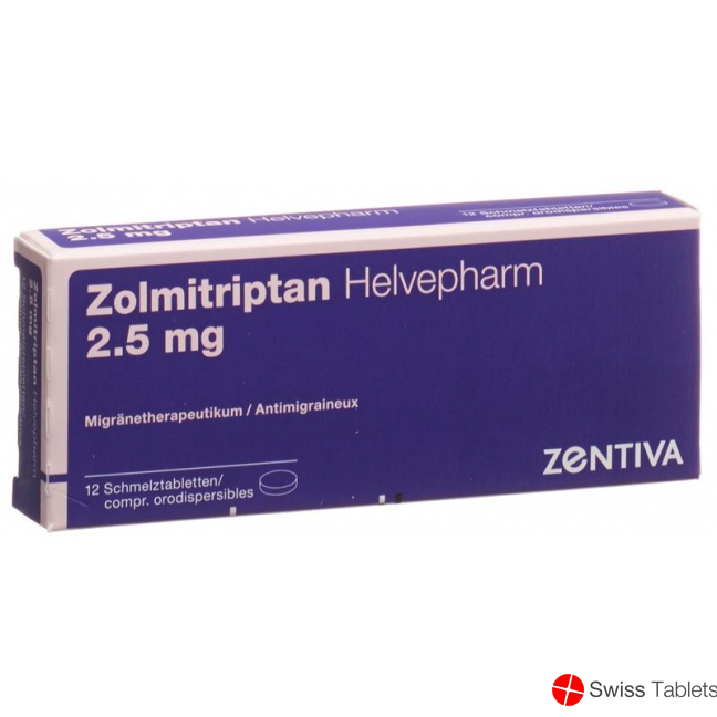 Zolmitriptan Helvepharm Schmelztabletten 2.5mg 12 Stück buy online