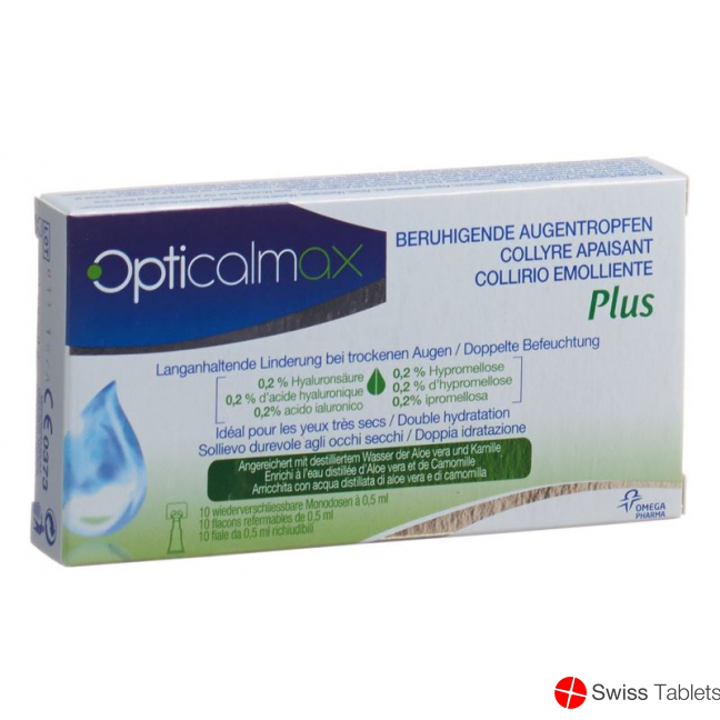 Opticalmax Beruhigende Augentropfen Plus 10x0.5ml buy online