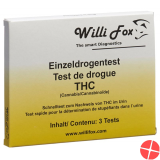 Willi Fox 3 single urine drug test kits
