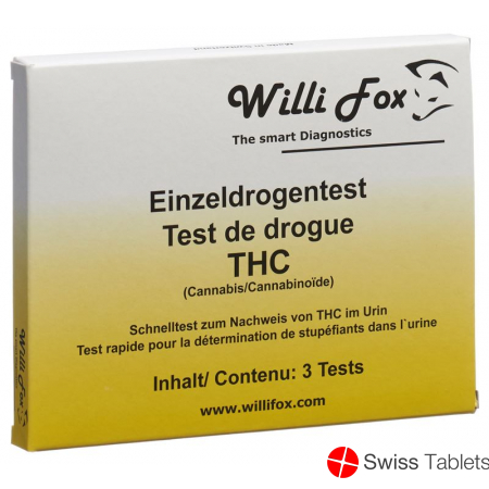 Willi Fox 3 single urine drug test kits