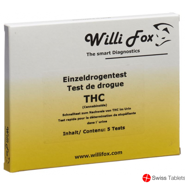 Willi Fox drug test THC single urine 5 pcs