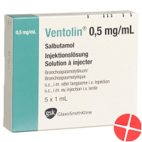 Ventolin Injektionslösung 0.5mg/ml 5 Ampullen 1ml