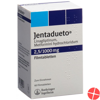 Jentadueto Filmtabletten 2.5mg/1000mg 60 Stück