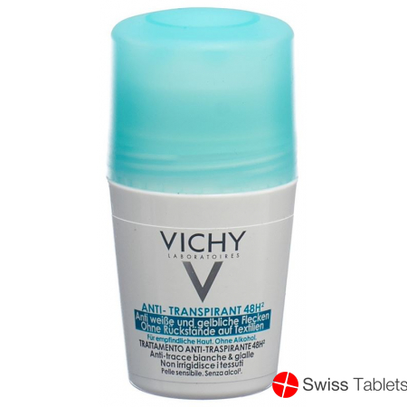 Vichy Deodorant Anti-Transpirant 48H Roll-On Anti Weisse und Gelbliche Flecken 50ml buy online