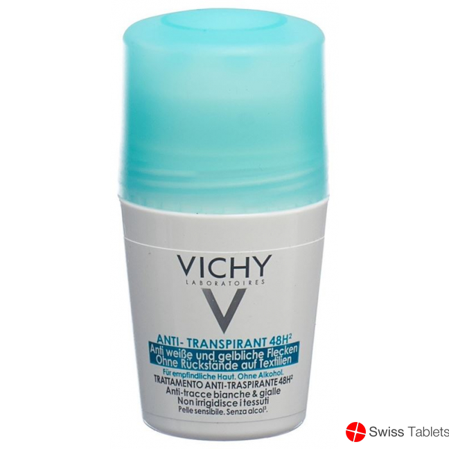 Vichy Deodorant Anti-Transpirant 48H Roll-On Anti Weisse und Gelbliche Flecken 50ml buy online