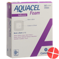 Aquacel Foam 8x8cm Adhesive 10 Stück