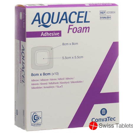 Aquacel Foam 8x8cm Adhesive 10 Stück buy online