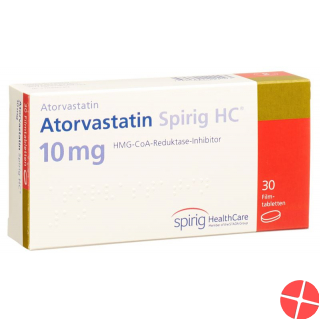 Atorvastatin Spirig HC Filmtabletten 10mg 30 Stück Atorvastatin Spirig HC Filmtabletten 10mg 30 Stück