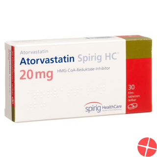 Atorvastatin Spirig HC Filmtabletten 20mg 30 Stück Atorvastatin Spirig HC Filmtabletten 20mg 30 Stück